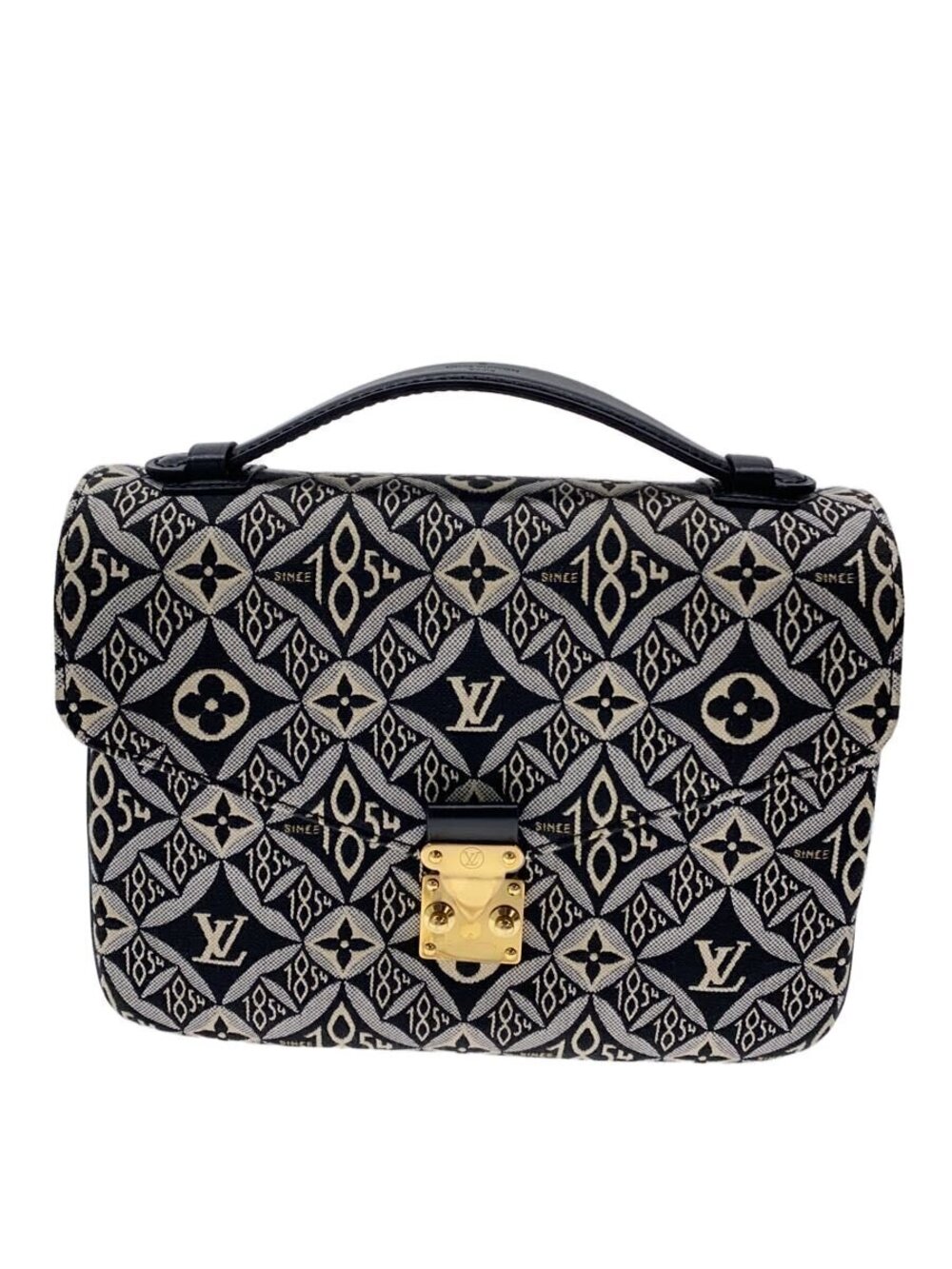 LOUIS VUITTON Pochette Metis Monogram Jacquard Since 1984 Canvas Black All over